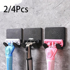 4pcs Bathroom Razor Holder Self Adhesive Shaver Shelf