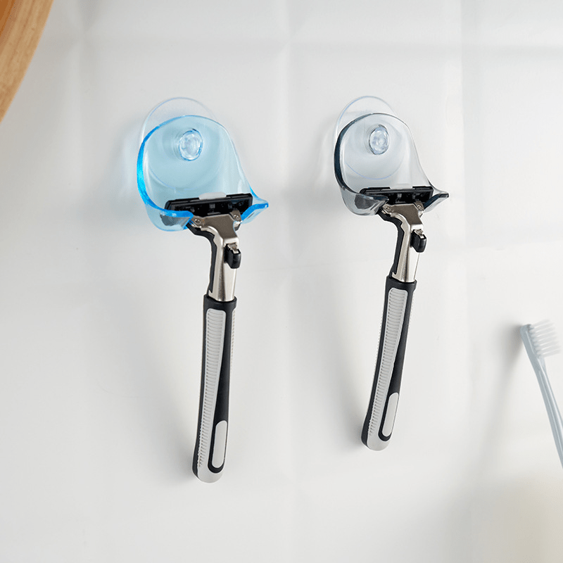 Suction Cup Hook Wall Mounted Shaver Hanging Rack Shaver Storage Rack