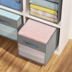 Collapsible Storage Cubes with Clear Window and Front Handle