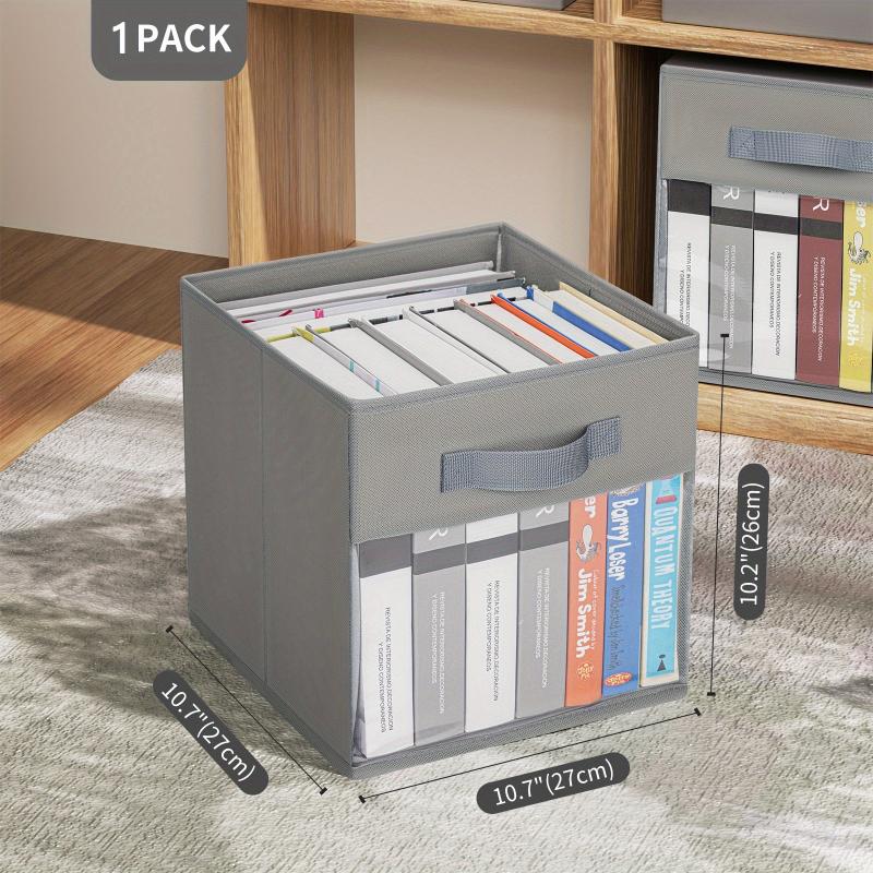 Collapsible Storage Cubes with Clear Window and Front Handle