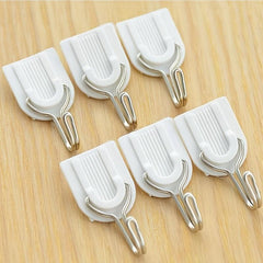 6pcs Self Adhesive Wall Hooks for Clothes Towels Coats