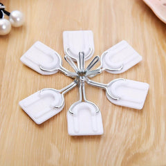 6pcs Self Adhesive Wall Hooks for Clothes Towels Coats