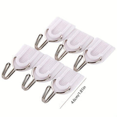 6pcs Self Adhesive Wall Hooks for Clothes Towels Coats