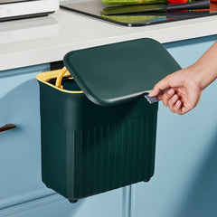 Large Capacity Wall Mounted Trash Can with Lid - Bathroom Garbage
