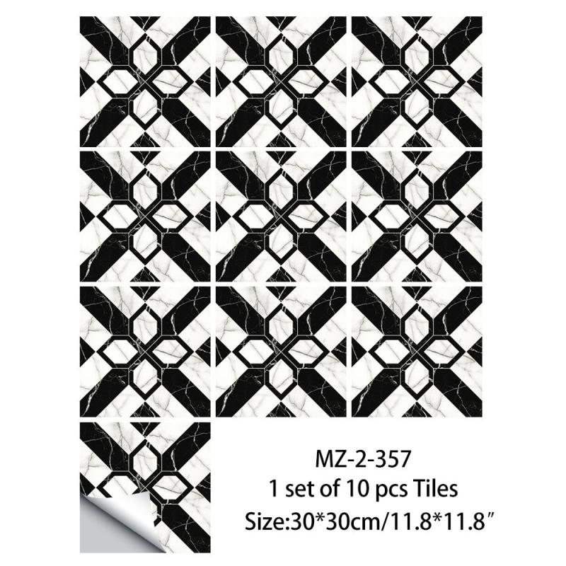 10pcs Marble Pattern Wall Stickers for Home Decor
