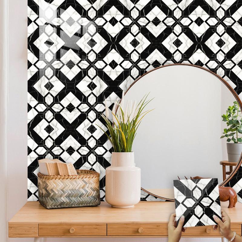 10pcs Marble Pattern Wall Stickers for Home Decor