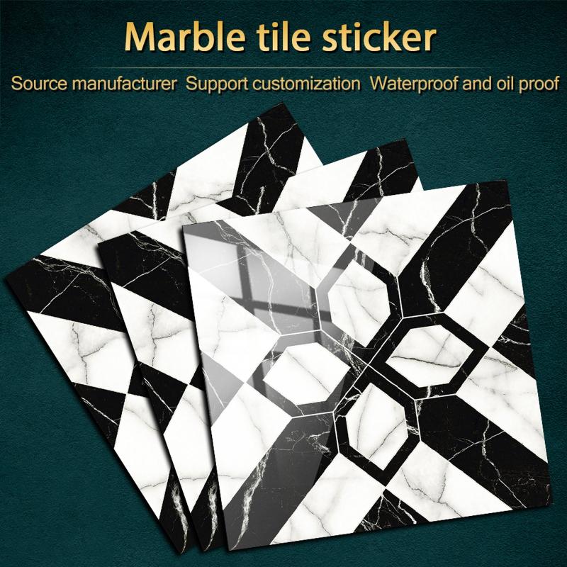 10pcs Marble Pattern Wall Stickers for Home Decor
