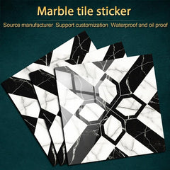 10pcs Marble Pattern Wall Stickers for Home Decor
