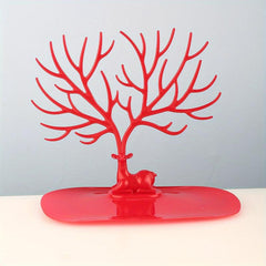 Jewelry Display Stand Tray with Tree Storage Racks - Red Deer Design
