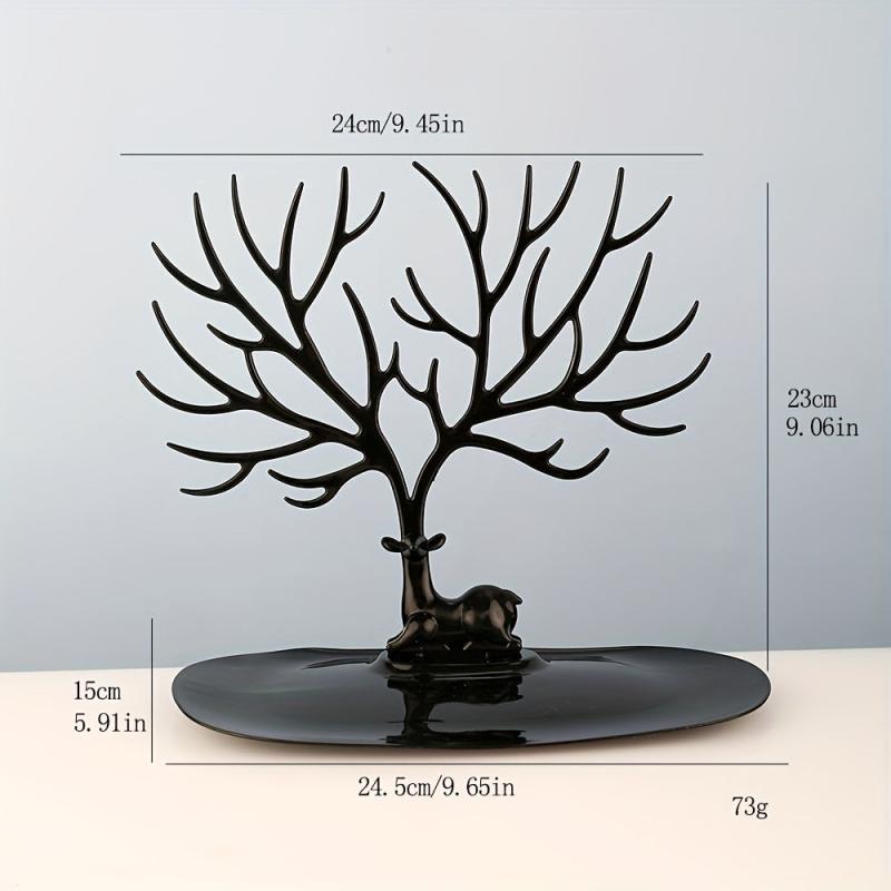Jewelry Display Stand Tray with Tree Storage Racks - Red Deer Design
