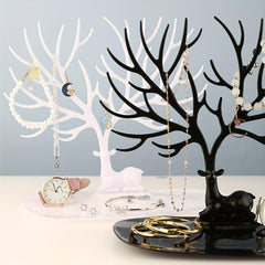 Jewelry Display Stand Tray with Tree Storage Racks - Red Deer Design