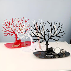 Jewelry Display Stand Tray with Tree Storage Racks - Red Deer Design