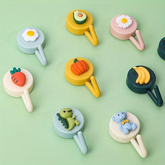 Cartoon Adhesive Hooks Non-marking Sticky Hook Decorative Wall Door Clothes Hook