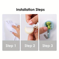Cartoon Adhesive Hooks Non-marking Sticky Hook Decorative Wall Door Clothes Hook