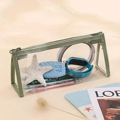 Clear Transparent Pencil Case Stationery Bag for Student Office Storage