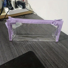Clear Transparent Pencil Case Stationery Bag for Student Office Storage