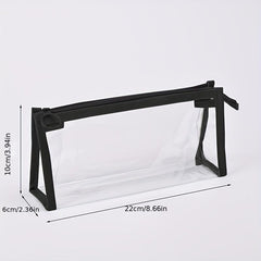 Clear Transparent Pencil Case Stationery Bag for Student Office Storage
