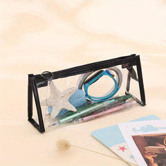 Clear Transparent Pencil Case Stationery Bag for Student Office Storage