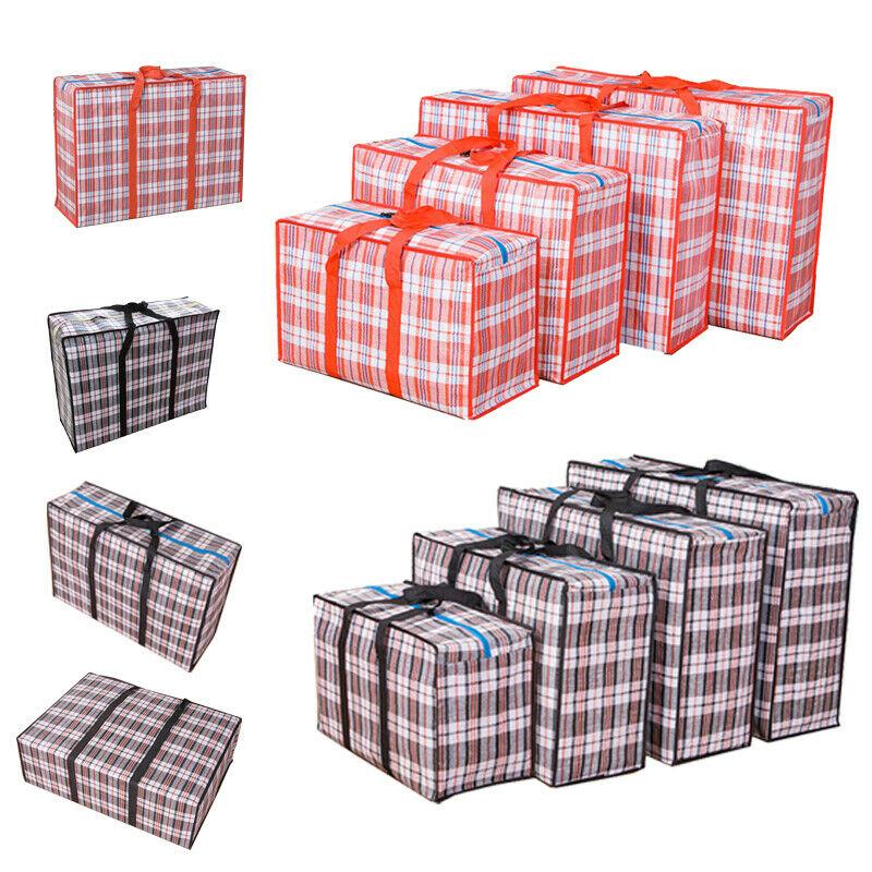 Large Plaid Storage Bag Quilt Blanket Container Waterproof Zipper Closure