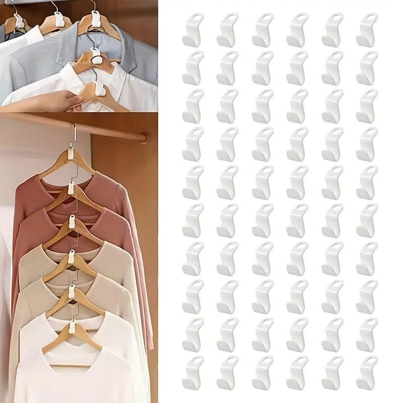 20 Pack Heavy Duty Hanger Connector Hook Closet Space Saving Clips