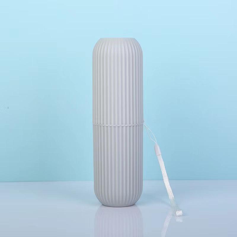 Portable Toothbrush Box with Cup - Travel Toothpaste Storage Container
