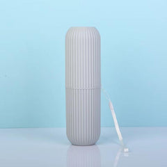 Portable Toothbrush Box with Cup - Travel Toothpaste Storage Container