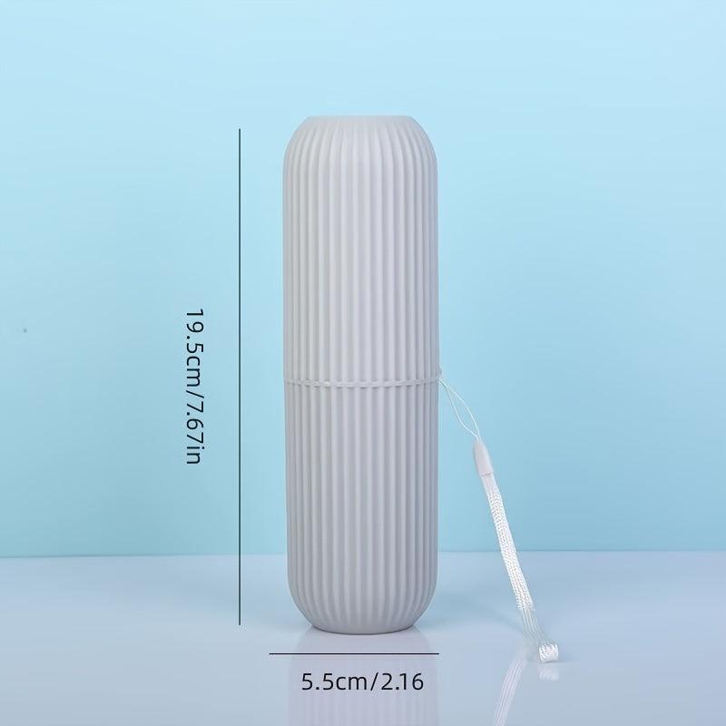 Portable Toothbrush Box with Cup - Travel Toothpaste Storage Container