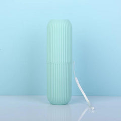 Portable Toothbrush Box with Cup - Travel Toothpaste Storage Container