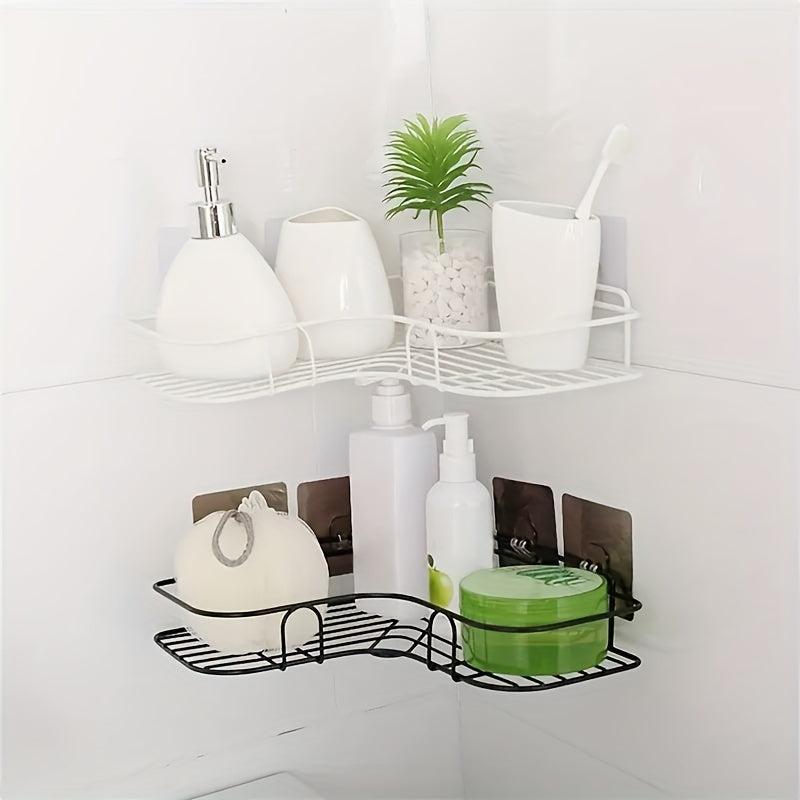 Punch Corner Shelf Bathroom Storage Rack Metal Toilet Wall Mounted