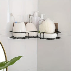Punch Corner Shelf Bathroom Storage Rack Metal Toilet Wall Mounted