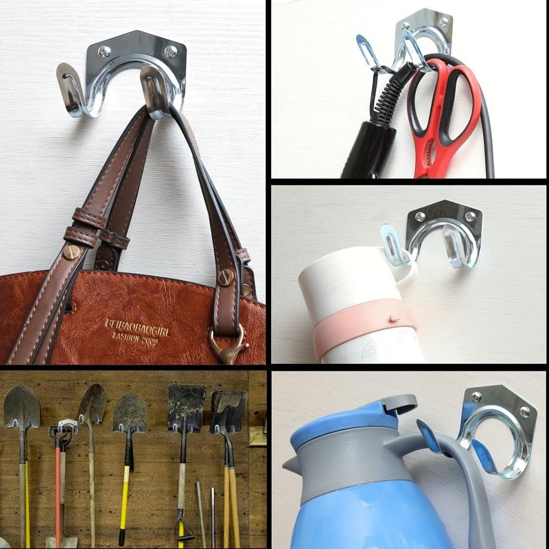 12 Pack Tool Hanger Hooks Set Storage Hooks Wall Hooks For Garage Shed Garden