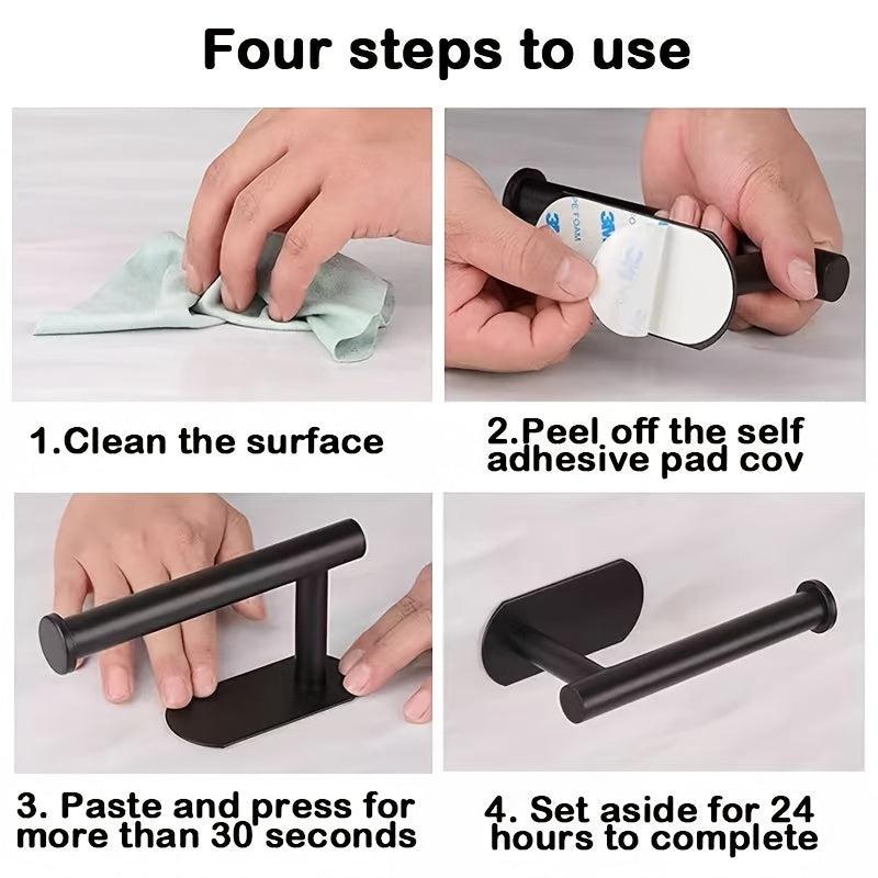 Stainless Steel Paper Towel Holder No Punch Toilet Paper Storage