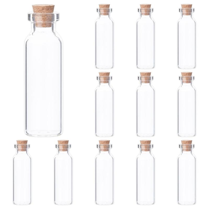 12pcs Mini Glass Jars with Cork Stopper for Spell Jars and Witchcraft