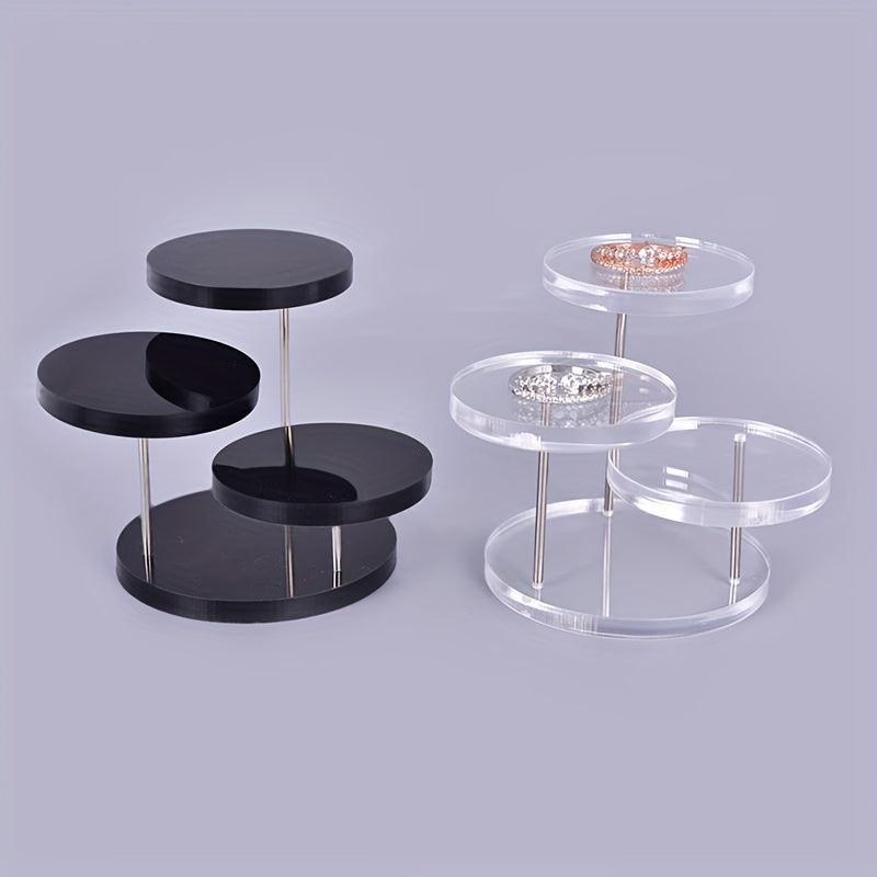 Acrylic Jewelry Display Rack Rotating Ring Earring Stand