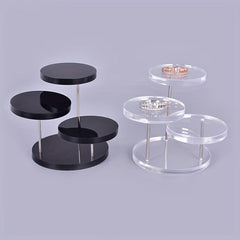 Acrylic Jewelry Display Rack Rotating Ring Earring Stand