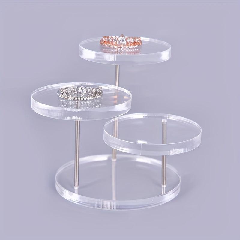 Acrylic Jewelry Display Rack Rotating Ring Earring Stand
