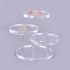 Acrylic Jewelry Display Rack Rotating Ring Earring Stand