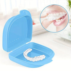 Mini Portable Denture Box Denture Storage Case Dental Retainer Box