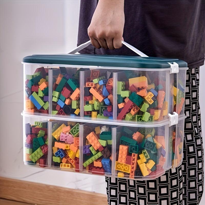 Transparent Building Block Storage Box for Toys