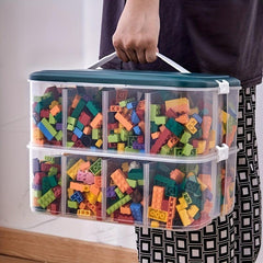 Transparent Building Block Storage Box for Toys