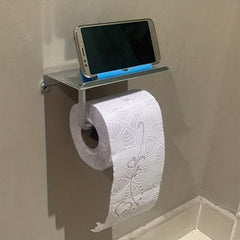 Stylish Aluminum Toilet Paper Holder with Tray Wall Mounted Bathroom Accessory