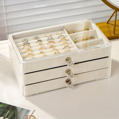 Large Capacity 3-Layer Jewelry Storage Box