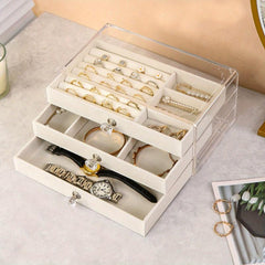 Large Capacity 3-Layer Jewelry Storage Box