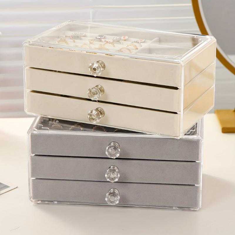 Large Capacity 3-Layer Jewelry Storage Box