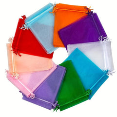 10pcs Sheer Organza Bags 8 89 11 Wedding Favor Bags With Drawstring