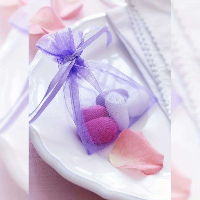 10pcs Sheer Organza Bags 8 89 11 Wedding Favor Bags With Drawstring