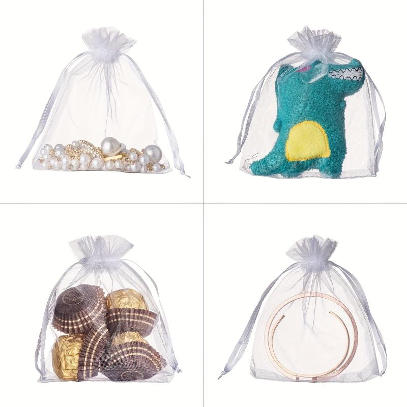 10pcs Sheer Organza Bags 8 89 11 Wedding Favor Bags With Drawstring