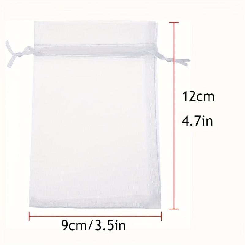 10pcs Sheer Organza Bags 8 89 11 Wedding Favor Bags With Drawstring