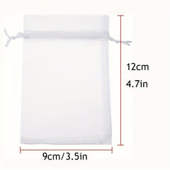10pcs Sheer Organza Bags 8 89 11 Wedding Favor Bags With Drawstring
