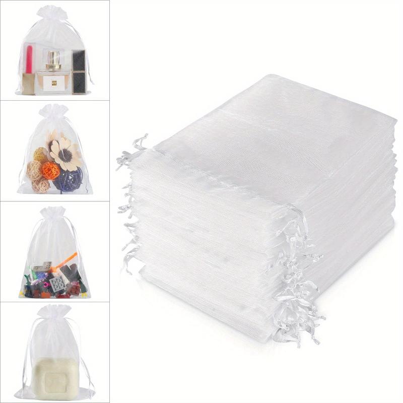 10pcs Sheer Organza Bags 8 89 11 Wedding Favor Bags With Drawstring